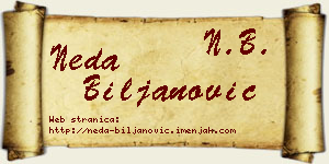 Neda Biljanović vizit kartica